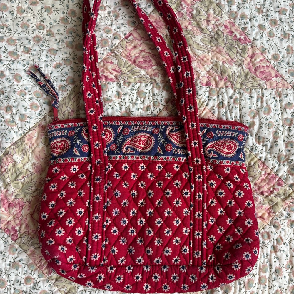 Red and Blue Vera Bradley Quilted Purse